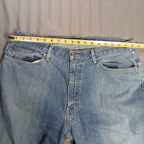Polo Ralph Lauren Jeans Mens 36x32 Blue Distressed Preppy 90s Vtg Denim Woodrow - Picture 9 of 14